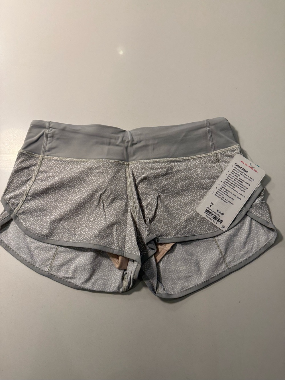 lululemon speed up  Light Gray Women's Athletic Shorts with Inner Liner